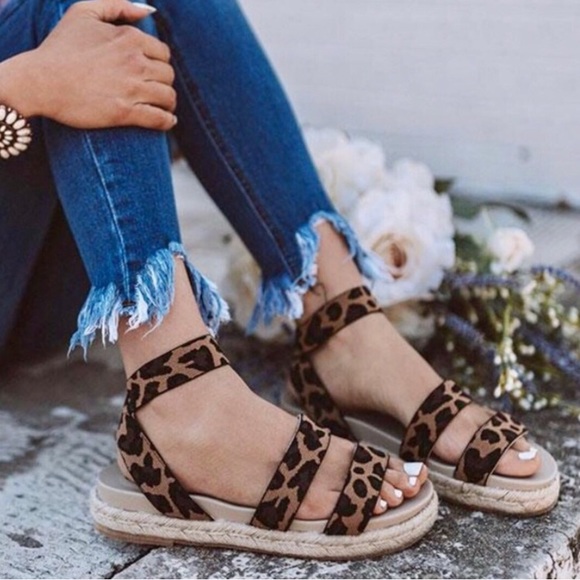 Shoes - LAST 1‼️LEOPARD WEDGE ESPADRILLE- Shoe